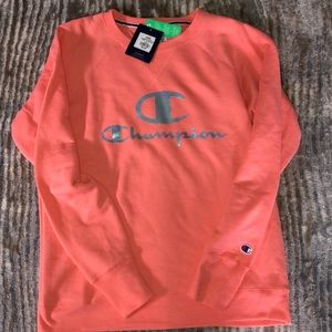 Champion neon coral sweatshirt